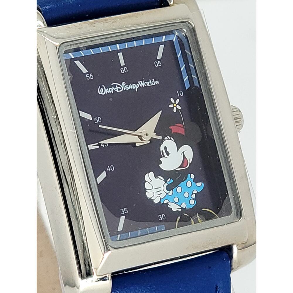 Vintage Disney Minnie Mouse Rectangular Wristwatc… - image 1